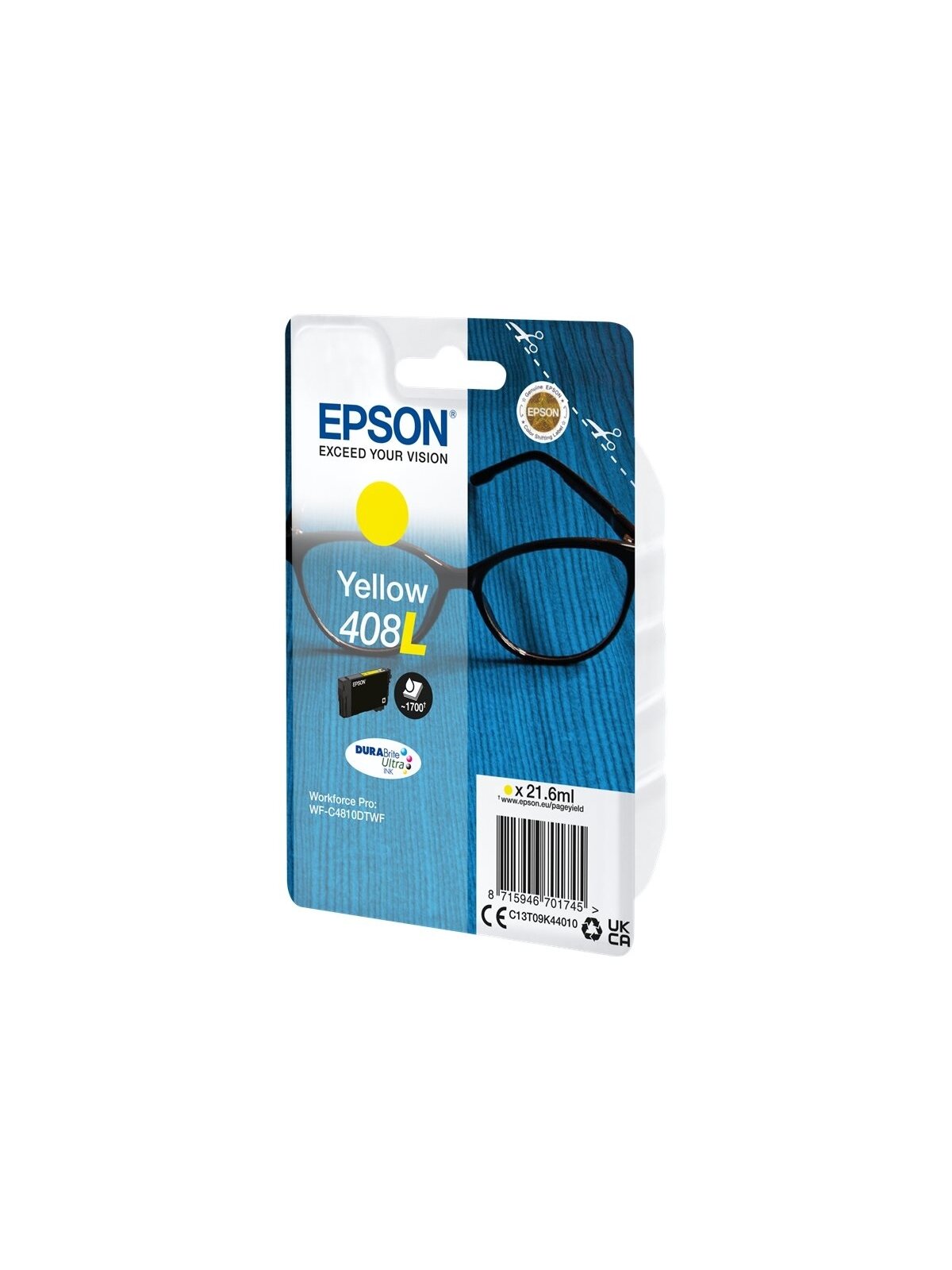 Epson DURABrite Ultra 408L | Ink cartrige | Yellow 1 Epson DURABrite Ultra 408L | Ink cartrige | Yellow 1
