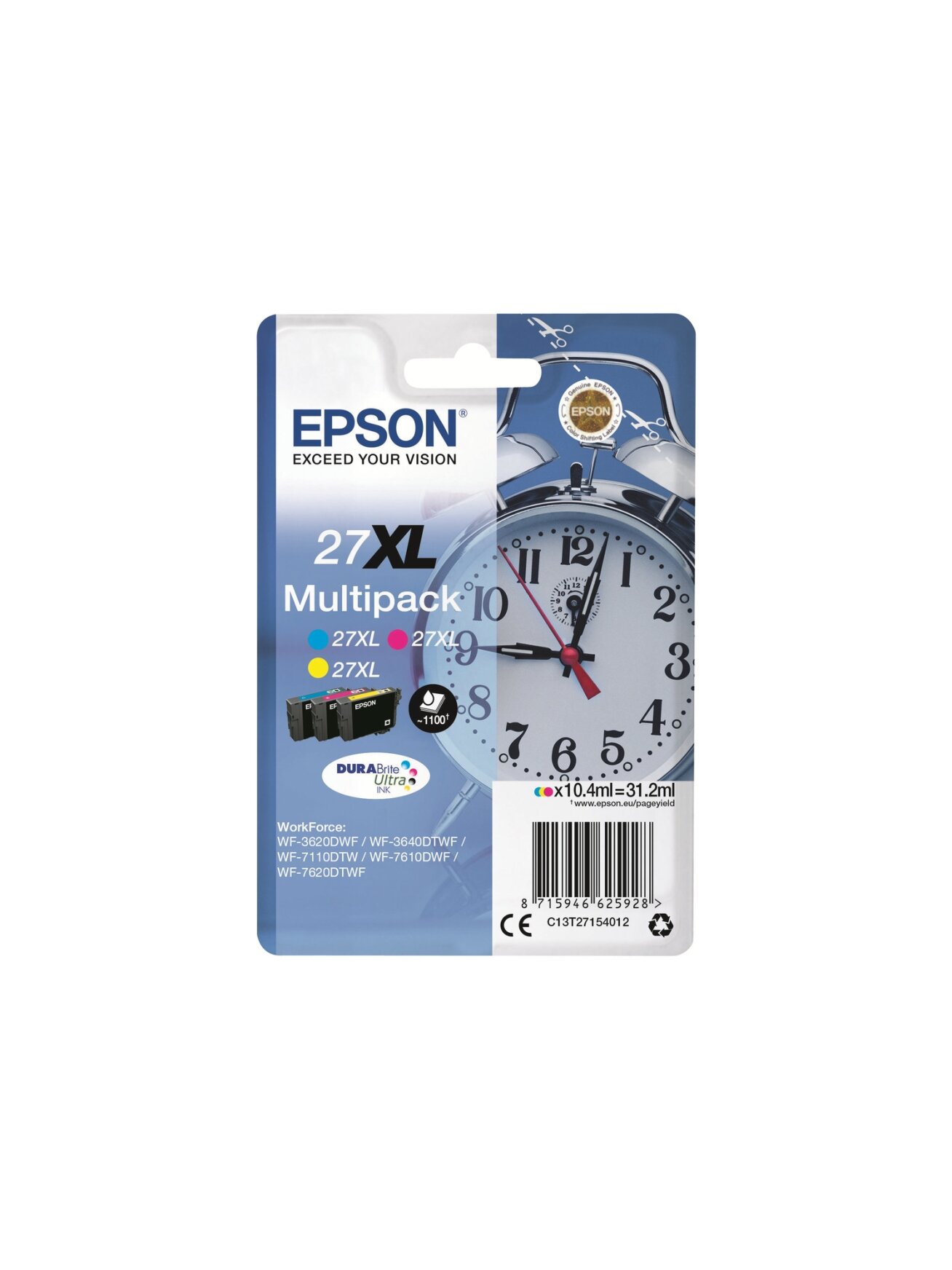 Epson Cartridge Multipack | T2715 | Ink Cartridge | Cyan, Magenta, Yellow Epson Cartridge Multipack | T2715 | Ink Cartridge | Cyan, Magenta, Yellow