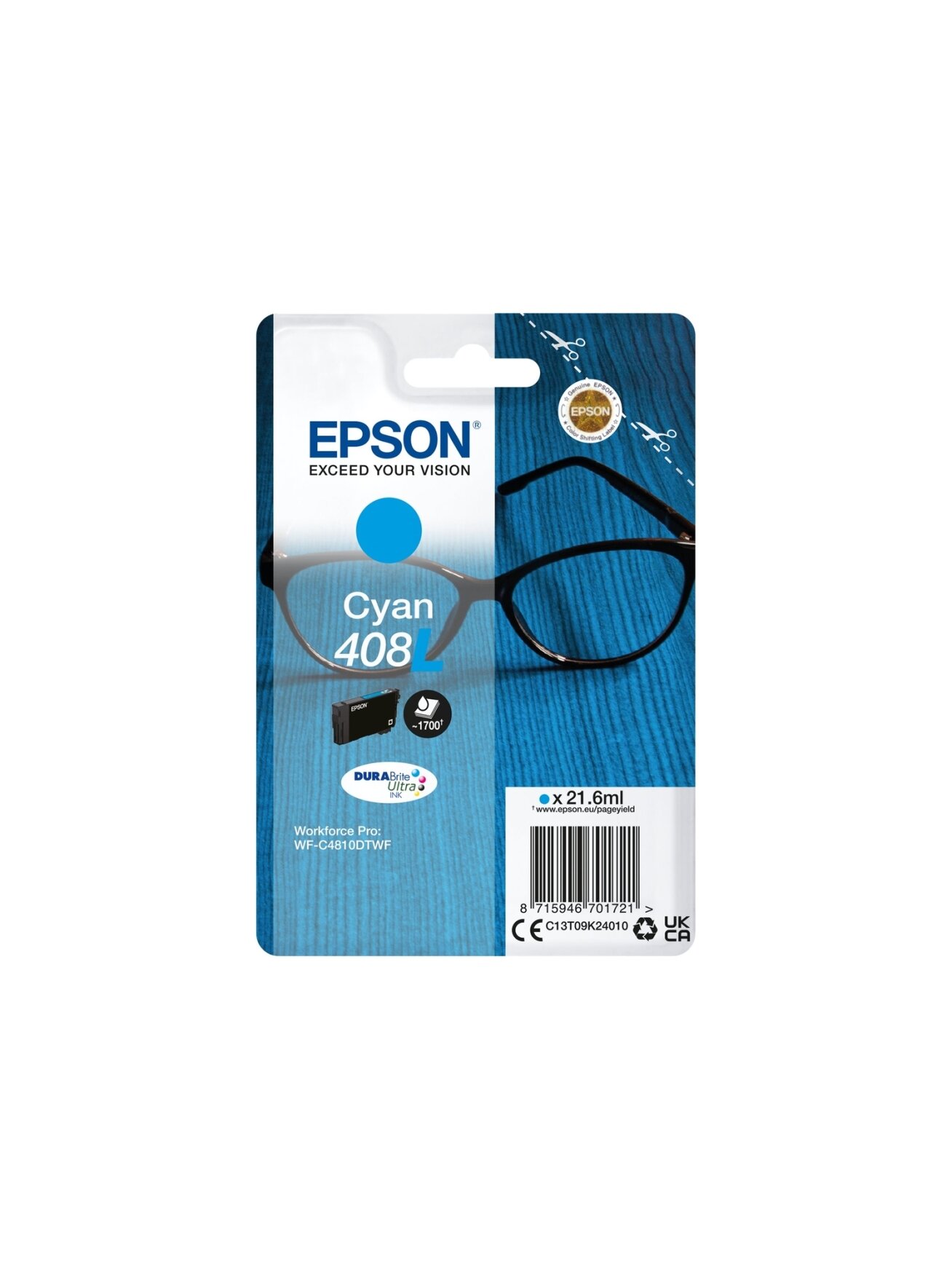 Epson DURABrite Ultra 408L | Ink cartrige | Cyan