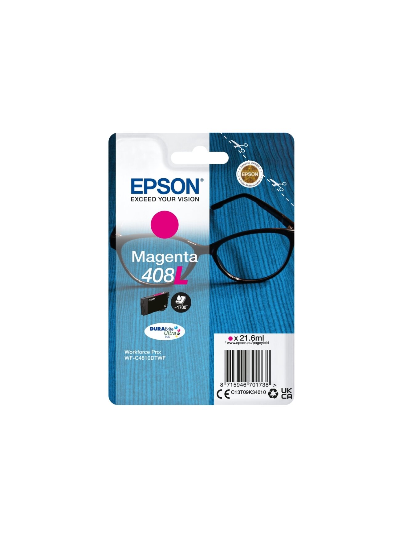Epson DURABrite Ultra 408L | Ink cartrige | Magenta Epson DURABrite Ultra 408L | Ink cartrige | Magenta