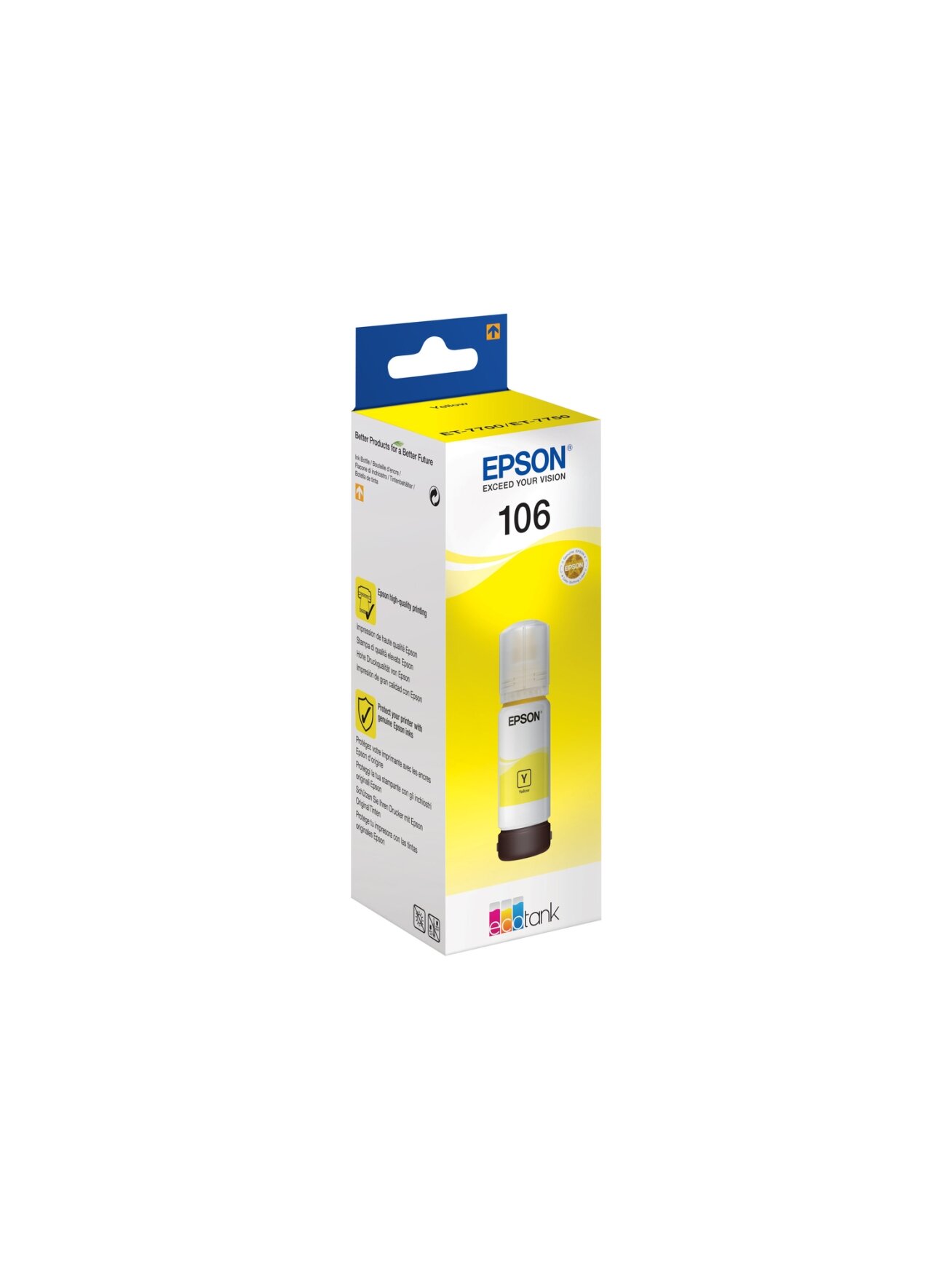 Epson Ecotank | 106 | Ink Bottle | Yellow Epson Ecotank | 106 | Ink Bottle | Yellow