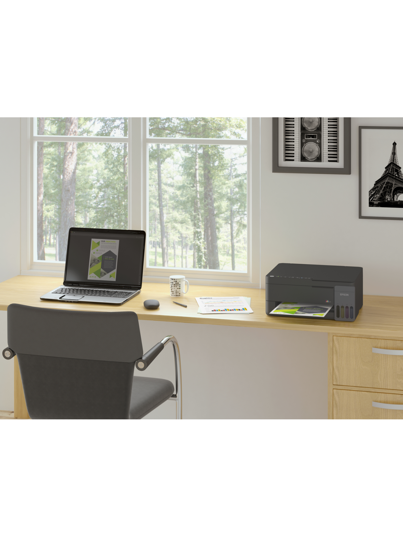 Epson EcoTank | L3350 | Inkjet | Colour | Multifuction Printer | A4 | Wi-Fi | Black 8