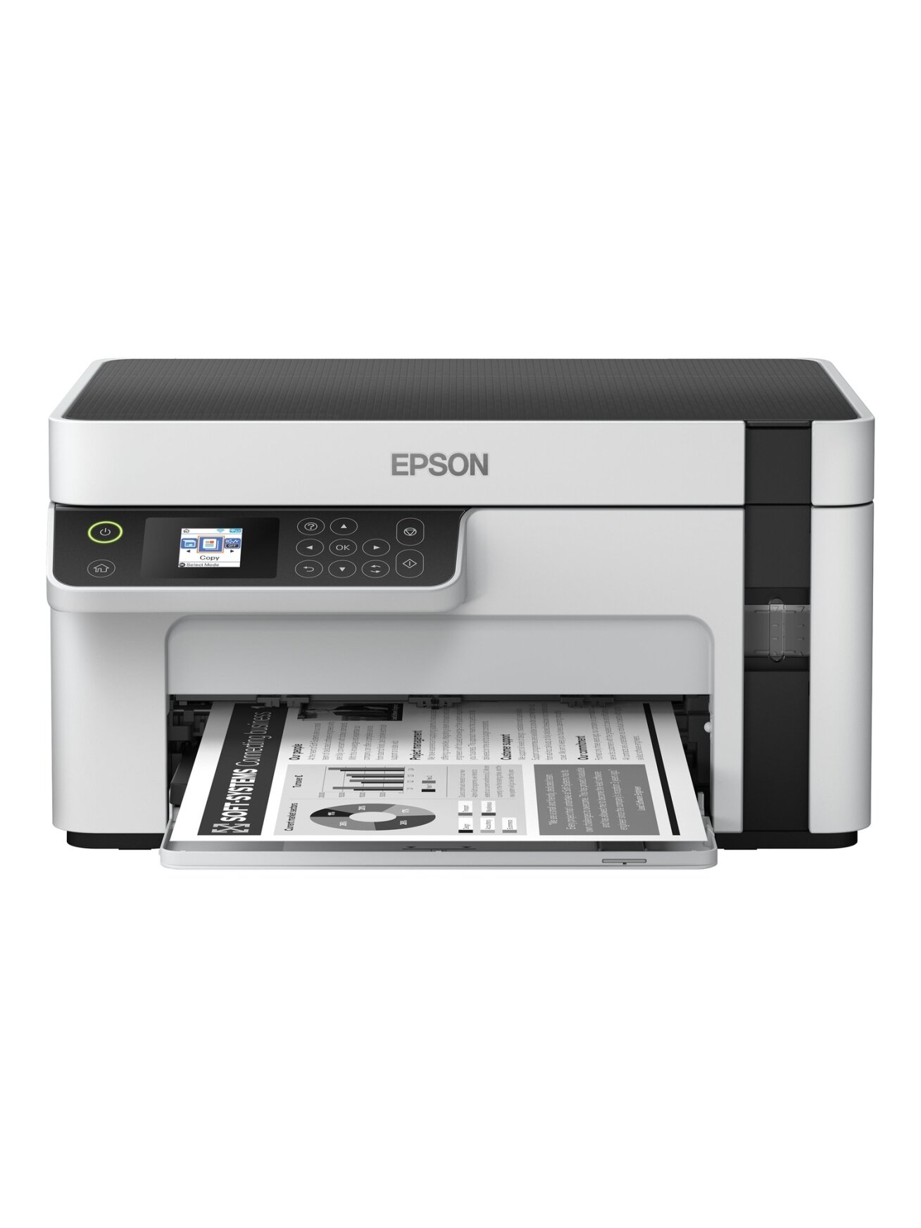Epson | Multifunction compact printer | EcoTank M2120 | Inkjet | Mono | A4 | Wi-Fi | White 1 Epson | Multifunction compact printer | EcoTank M2120 | Inkjet | Mono | A4 | Wi-Fi | White 1