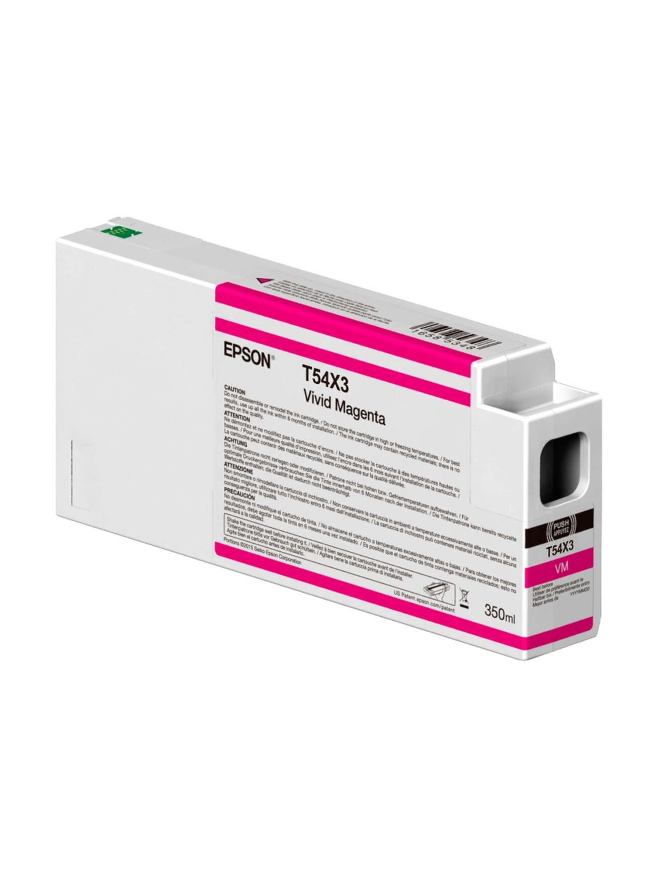 Epson Singlepack T54X30N UltraChrome HDX/HD 350ml Vivid Magenta | Epson C13T54X30N | Epson UltraChrome HDX / Ultrachrome HD | Vivid magenta Epson Singlepack T54X30N UltraChrome HDX/HD 350ml Vivid Magenta | Epson C13T54X30N | Epson UltraChrome HDX / Ultrachrome HD | Vivid magenta