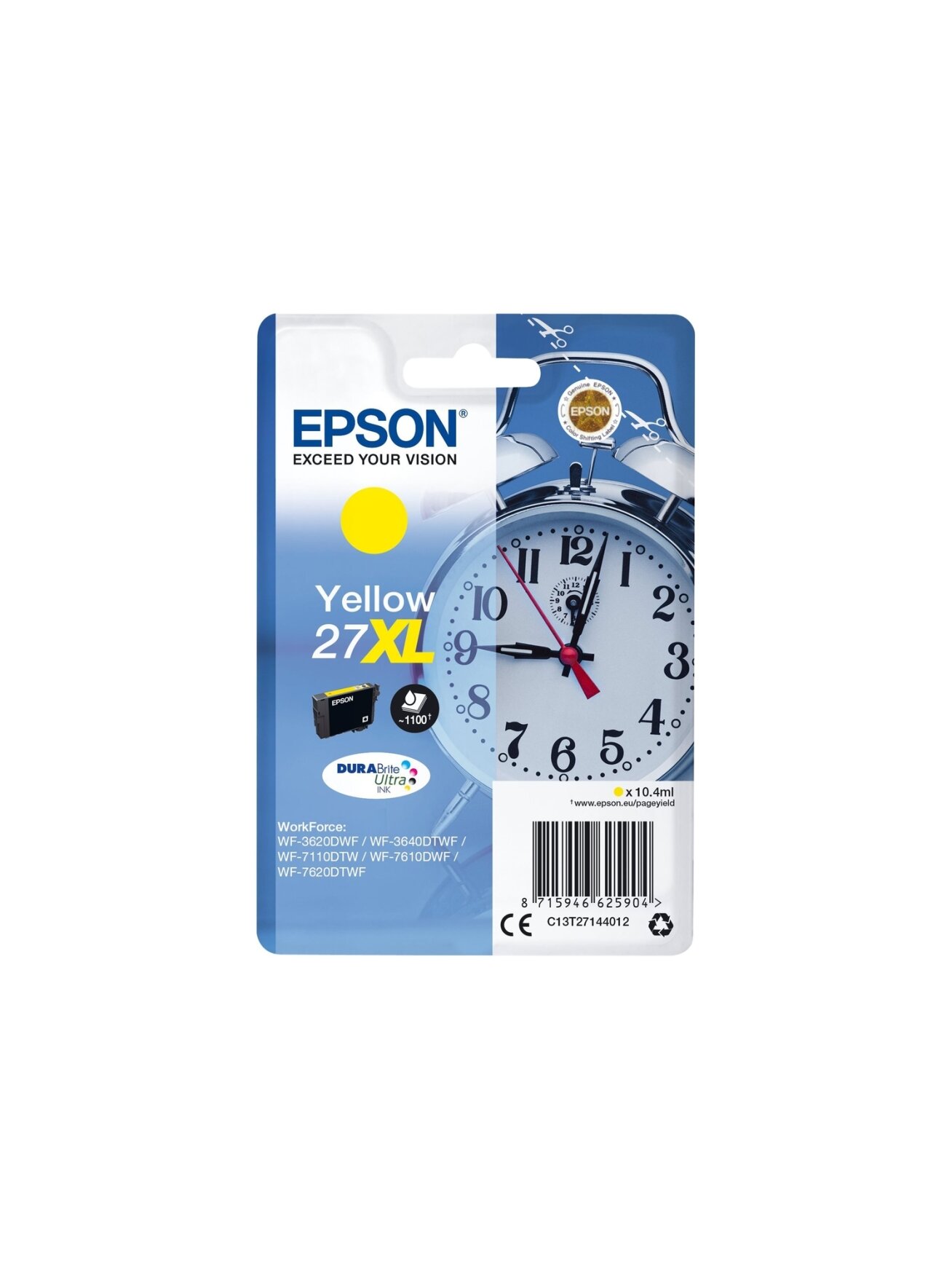 Epson T2714 | 27XL | Ink cartridge | Yellow Epson T2714 | 27XL | Ink cartridge | Yellow