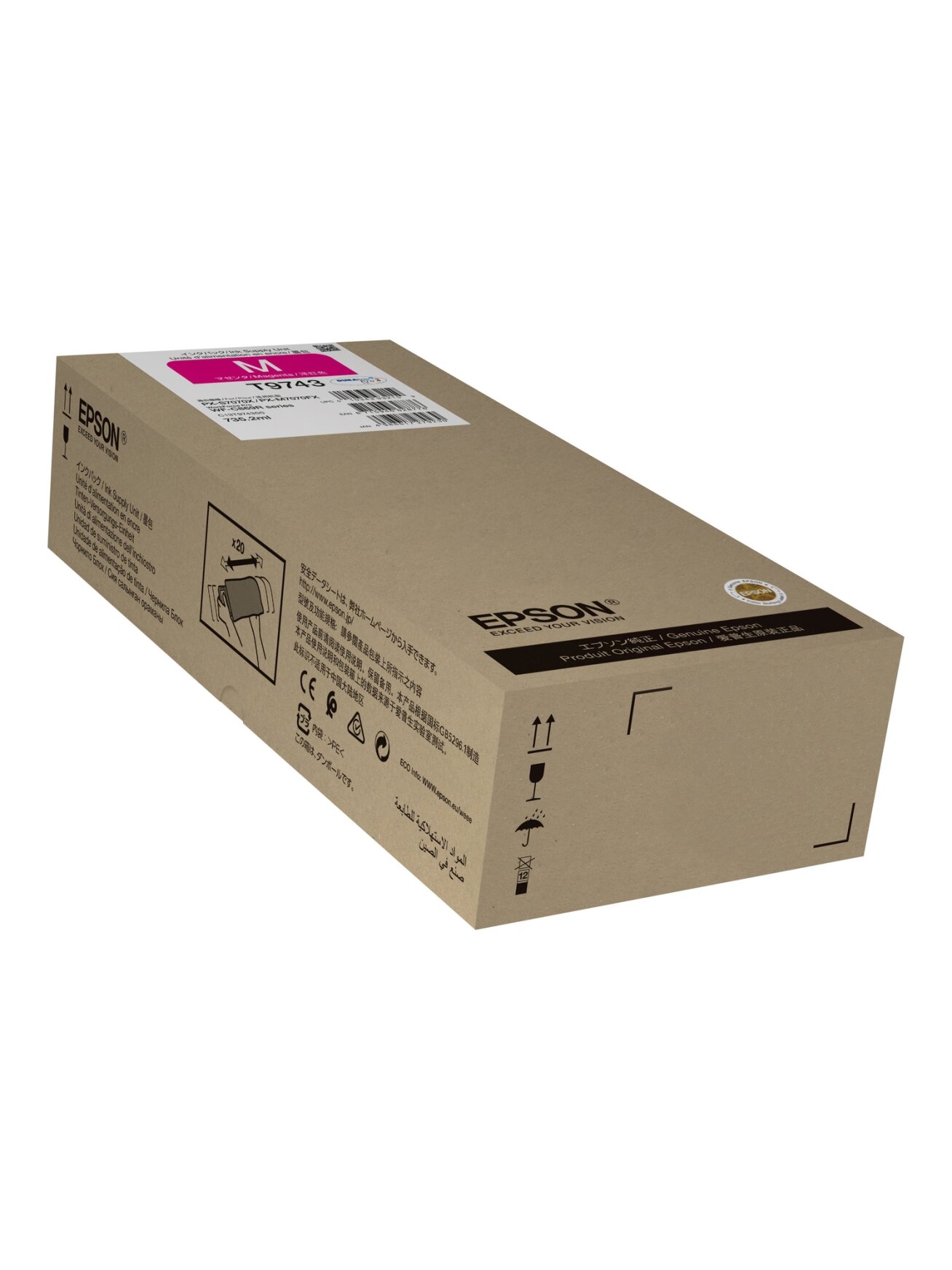Epson WF-C869R Magenta XXL Ink WorkForce Pro T97430N | Epson C13T97430N | Epson T9743 - XXL size - magenta - original - ink cartridge | Ink cartridge | Magenta 2 Epson WF-C869R Magenta XXL Ink WorkForce Pro T97430N | Epson C13T97430N | Epson T9743 - XXL size - magenta - original - ink cartridge | Ink cartridge | Magenta 2