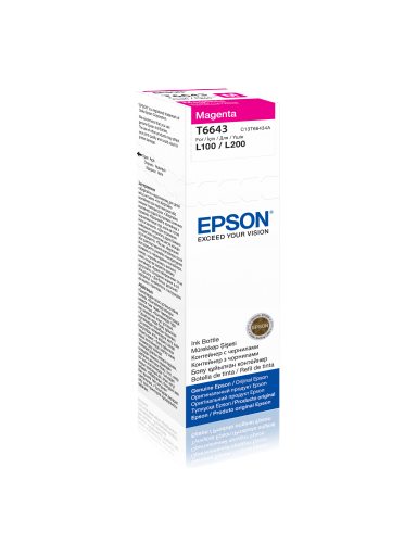 Epson T6643 Ink bottle 70ml | Ink Cartridge | Magenta Epson T6643 Ink bottle 70ml | Ink Cartridge | Magenta