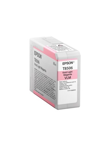Epson T85060N ink, Light magenta | Epson Epson | C13T85060N | Epson T8506 - vivid light magenta - original - ink cartridge | Ink cartridge | Vivid light magenta Epson T85060N ink, Light magenta | Epson Epson | C13T85060N | Epson T8506 - vivid light magenta - original - ink cartridge | Ink cartridge | Vivid light magenta