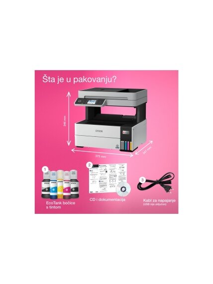 Epson | Multifunctional printer | EcoTank L6490 | Inkjet | Colour | 4-in-1 | Wi-Fi | Black and white 3