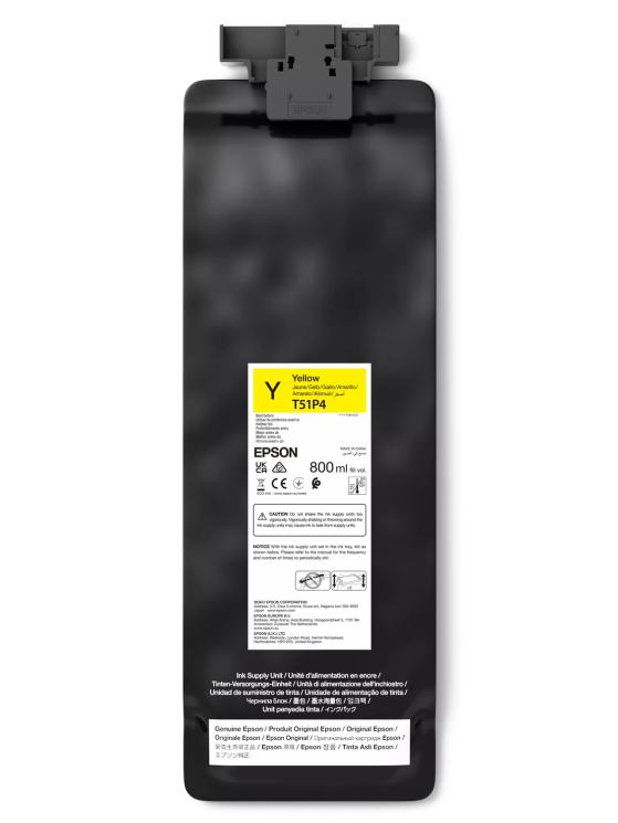 Epson UltraChrome GS3 T51P400 (800ML) | Ink pack | Yellow Epson UltraChrome GS3 T51P400 (800ML) | Ink pack | Yellow