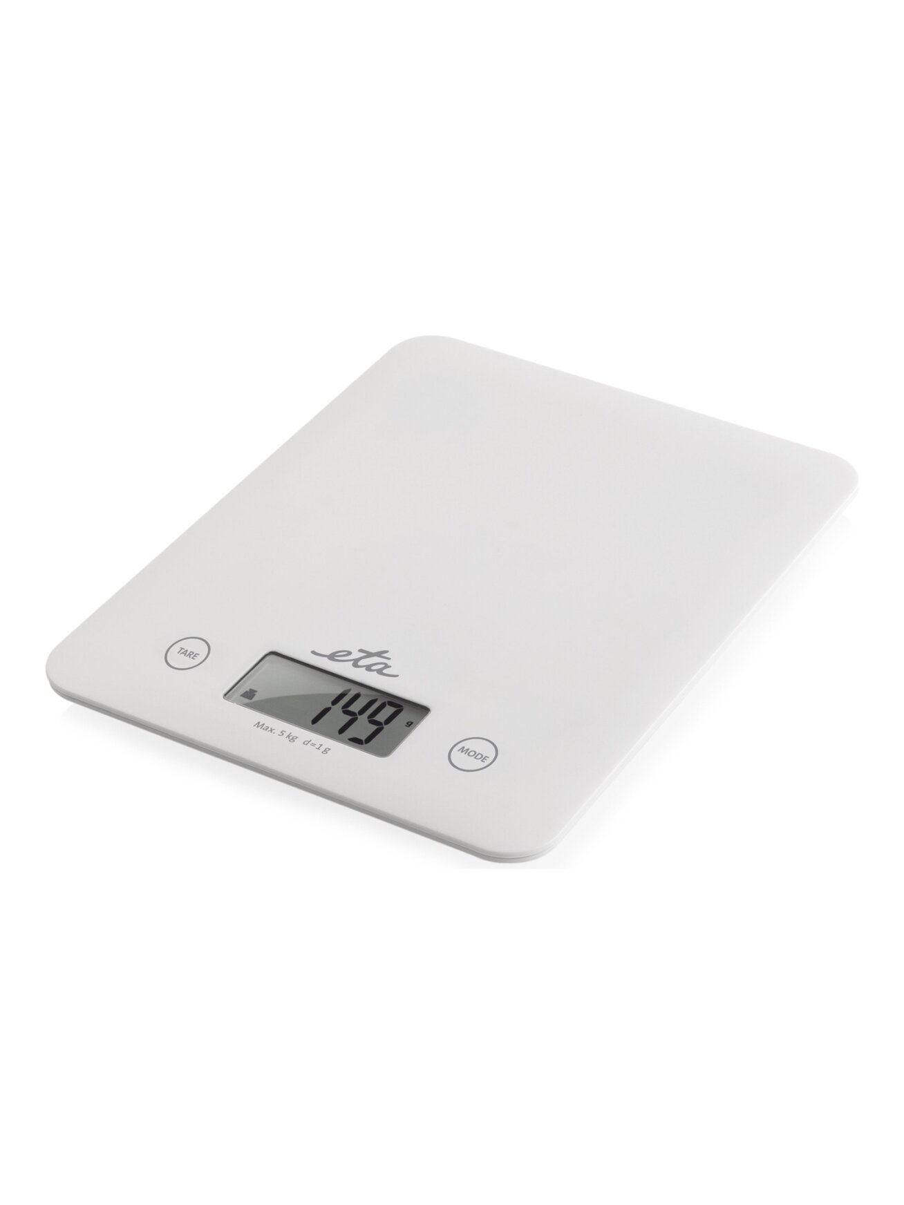 ETA | Kitchen scales | Lori ETA277790000 | Maximum weight (capacity) 5 kg | Graduation 1 g | Display type LCD | White ETA | Kitchen scales | Lori ETA277790000 | Maximum weight (capacity) 5 kg | Graduation 1 g | Display type LCD | White