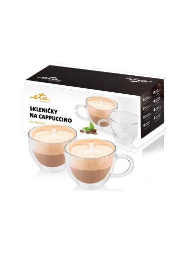 ETA | Cappuccino glasses | ETA518092010 | For coffee | 2 pc(s) | Dishwasher proof ETA | Cappuccino glasses | ETA518092010 | For coffee | 2 pc(s) | Dishwasher proof