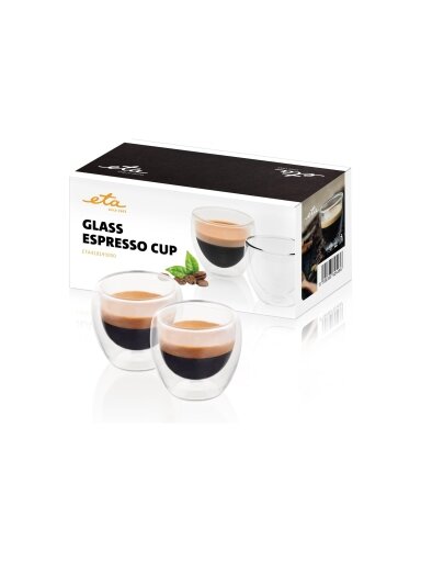 ETA | Espresso cups | ETA418193000 | For espresso coffee | 2 pc(s) | Dishwasher proof | Glass ETA | Espresso cups | ETA418193000 | For espresso coffee | 2 pc(s) | Dishwasher proof | Glass