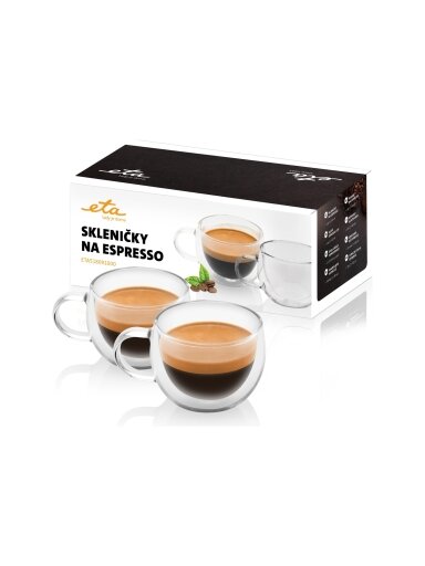 ETA | Espresso cups | ETA518091000 | For espresso coffee | 2 pc(s) | Dishwasher proof | Glass ETA | Espresso cups | ETA518091000 | For espresso coffee | 2 pc(s) | Dishwasher proof | Glass