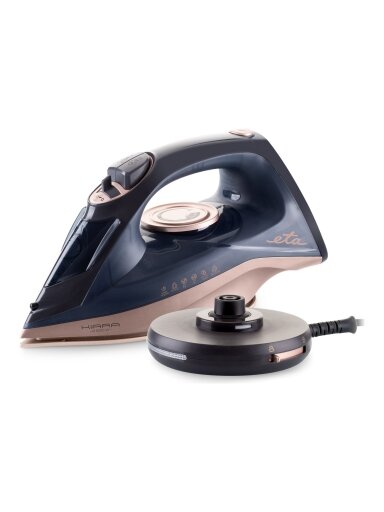 ETA | Iron | Kiara ETA127690000 | Cordless Steam Iron | 2200 W | Water tank capacity 220 ml | Continuous steam 40 g/min | Steam boost performance 90 g/min | Black ETA | Iron | Kiara ETA127690000 | Cordless Steam Iron | 2200 W | Water tank capacity 220 ml | Continuous steam 40 g/min | Steam boost performance 90 g/min | Black