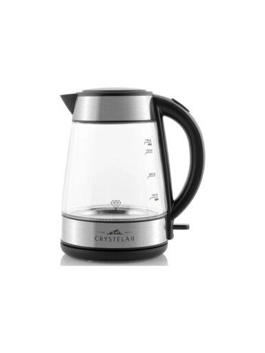 ETA Kettle | Crystela II 1154 90000 | 2200 W | Electric | 1.7 L | Glass | 360° rotational base | Glass ETA Kettle | Crystela II 1154 90000 | 2200 W | Electric | 1.7 L | Glass | 360° rotational base | Glass