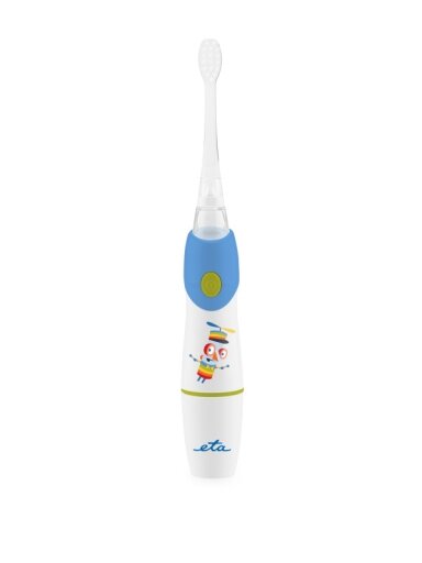 ETA Toothbrush | Sonetic ETA071090020 | Battery operated | For kids | Number of brush heads included 2 | Number of teeth brushing modes 1 | Blue/White