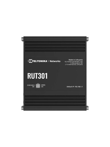 Ethernet Router | RUT301 | No Wi-Fi | 10/100 Mbit/s | Ethernet LAN (RJ-45) ports 5 | Mesh Support No | MU-MiMO No | No mobile broadband Ethernet Router | RUT301 | No Wi-Fi | 10/100 Mbit/s | Ethernet LAN (RJ-45) ports 5 | Mesh Support No | MU-MiMO No | No mobile broadband