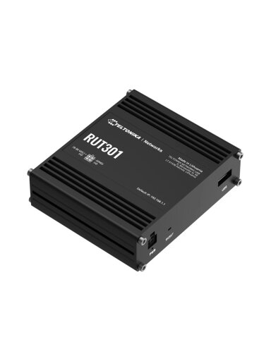 Ethernet Router | RUT301 | No Wi-Fi | 10/100 Mbit/s | Ethernet LAN (RJ-45) ports 5 | Mesh Support No | MU-MiMO No | No mobile broadband Ethernet Router | RUT301 | No Wi-Fi | 10/100 Mbit/s | Ethernet LAN (RJ-45) ports 5 | Mesh Support No | MU-MiMO No | No mobile broadband