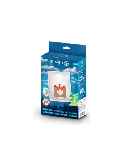 ETA Dust bags for vacuum cleaners Concept, ECG, Gorenje, Hyundai, Rohnson, Samsung, Sencor, Tesla and others | ETASEN1 | 4 pc(s) | White