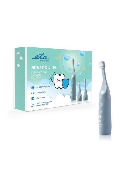 ETA Electric Toothbrush | ETA Sonetic Kids 171090010 | Rechargeable | For kids | Number of brush heads included 2 | Number of teeth brushing modes 1 | Blue 5 ETA Electric Toothbrush | ETA Sonetic Kids 171090010 | Rechargeable | For kids | Number of brush heads included 2 | Number of teeth brushing modes 1 | Blue 5
