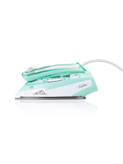 ETA | ETA127190000 Sophia | Steam Travel Iron | 1100 W | Water tank capacity 80 ml | Continuous steam 30 g/min | Steam boost performance 50 g/min | Green/White 1 ETA | ETA127190000 Sophia | Steam Travel Iron | 1100 W | Water tank capacity 80 ml | Continuous steam 30 g/min | Steam boost performance 50 g/min | Green/White 1