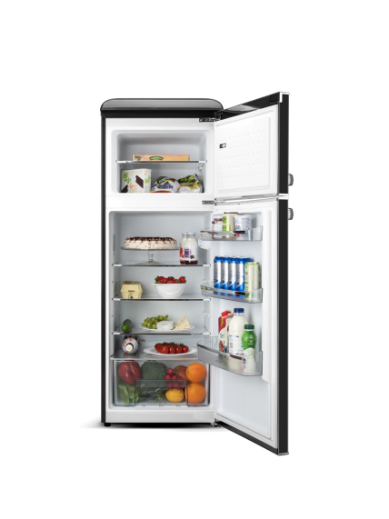 ETA Refrigerator | ETA253890020EN Storio Retro | Energy efficiency class E | Free standing | Combi | Height 148.2 cm | Fridge net capacity 170 L | Freezer net capacity 45 L | 38 dB | Black 3 ETA Refrigerator | ETA253890020EN Storio Retro | Energy efficiency class E | Free standing | Combi | Height 148.2 cm | Fridge net capacity 170 L | Freezer net capacity 45 L | 38 dB | Black 3