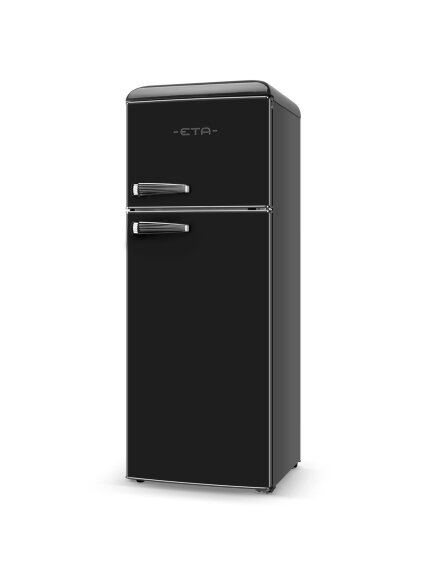 ETA Refrigerator | ETA253890020EN Storio Retro | Energy efficiency class E | Free standing | Combi | Height 148.2 cm | Fridge net capacity 170 L | Freezer net capacity 45 L | 38 dB | Black