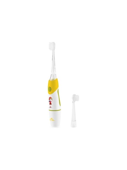 ETA Toothbrush | Sonetic ETA071090050 | Battery operated | For kids | Number of brush heads included 2 | Number of teeth brushing modes 1 | Yellow/White ETA Toothbrush | Sonetic ETA071090050 | Battery operated | For kids | Number of brush heads included 2 | Number of teeth brushing modes 1 | Yellow/White