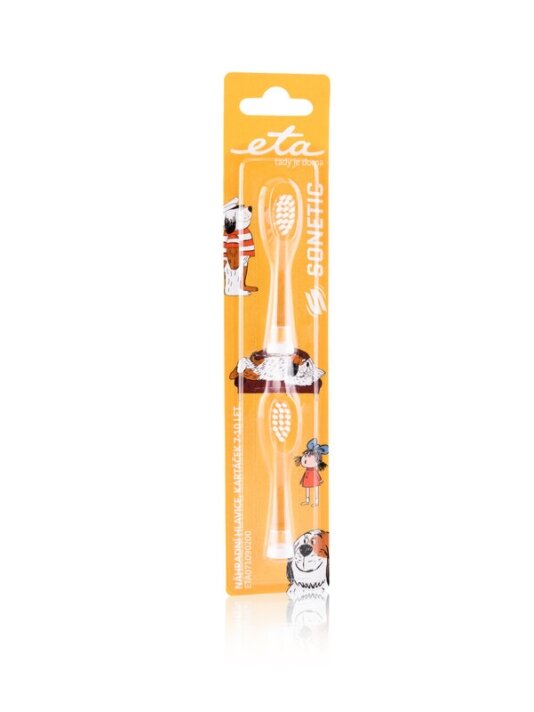 ETA | Toothbrush replacement for ETA0710 | Heads | For kids | Number of brush heads included 2 | Number of teeth brushing modes Does not apply | White 1 ETA | Toothbrush replacement for ETA0710 | Heads | For kids | Number of brush heads included 2 | Number of teeth brushing modes Does not apply | White 1