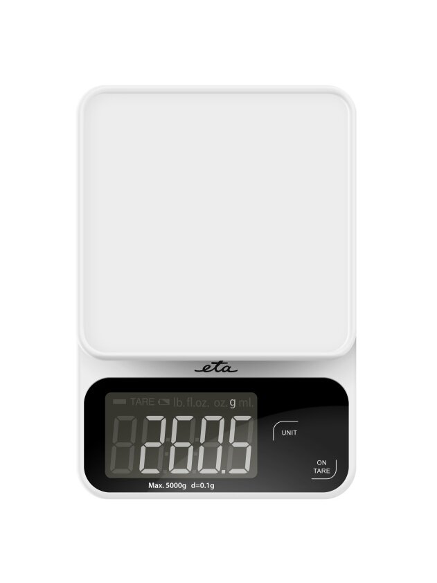 ETA Kitchen Scale | Popi 677090000 | Maximum weight (capacity) 5 kg | Graduation 1 g | Display type LCD | White 2