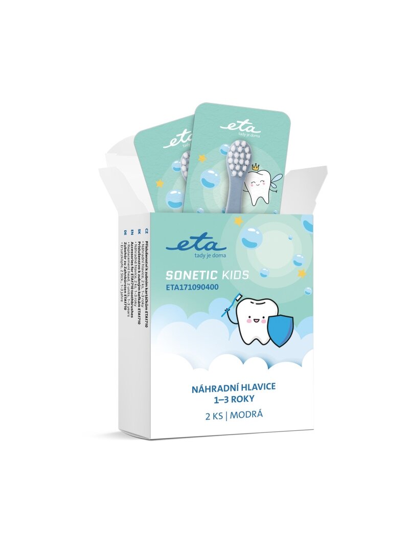 ETA Replacement brush heads | Sonetic Kids 171090400 | Heads | For kids | Number of brush heads included 2 | Blue 1 ETA Replacement brush heads | Sonetic Kids 171090400 | Heads | For kids | Number of brush heads included 2 | Blue 1