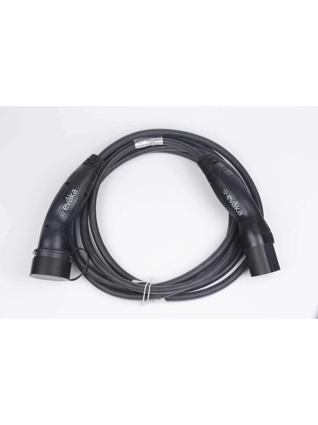 Evaka EV Charging Cable Type 2-Type 2, 22 kW, 32 A, 5 x 6 mm2, 1 x 0.5 mm2, 7 m | ITGAM3872 | Black 2