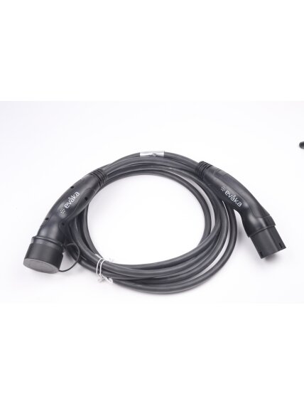 Evaka EV Charging Cable Type 2-Type 2, 22 kW, 32 A, 5 x 6 mm2, 1 x 0.5 mm2, 5 m | ITGAM3871 | Black 4