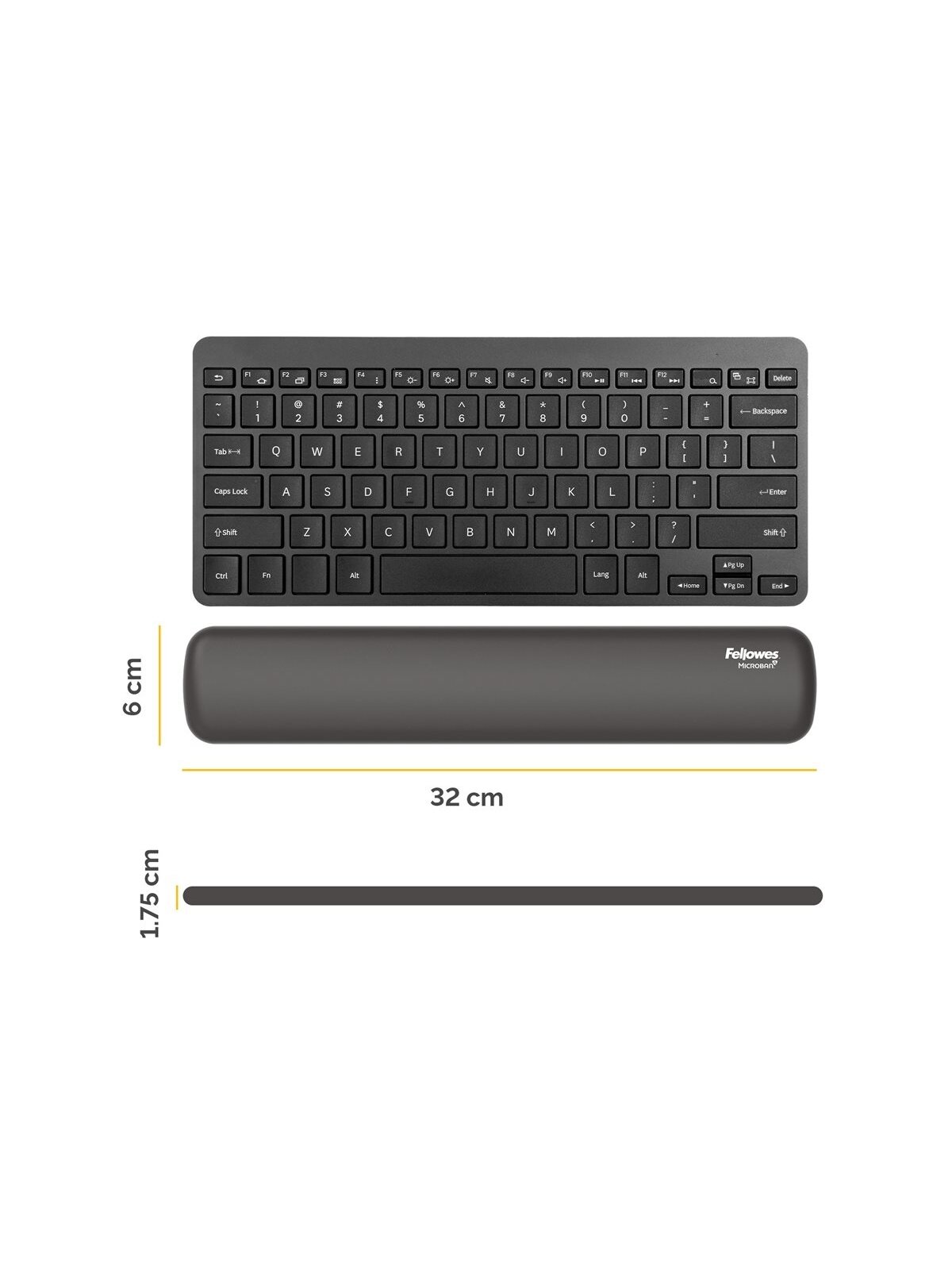 Fellowes | Breyta Compact Keyboard (TKL) Wrist Rest | Black 1 Fellowes | Breyta Compact Keyboard (TKL) Wrist Rest | Black 1