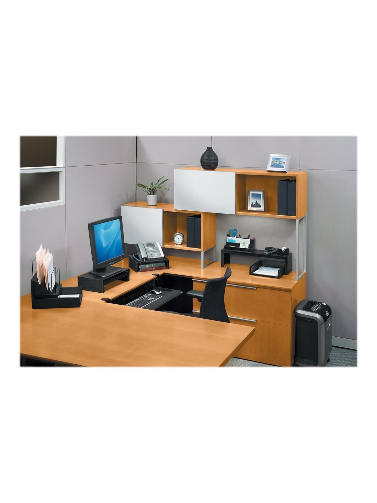 Fellowes | Designer Suites Monitor Riser | Height adjustment | Black 9 Fellowes | Designer Suites Monitor Riser | Height adjustment | Black 9