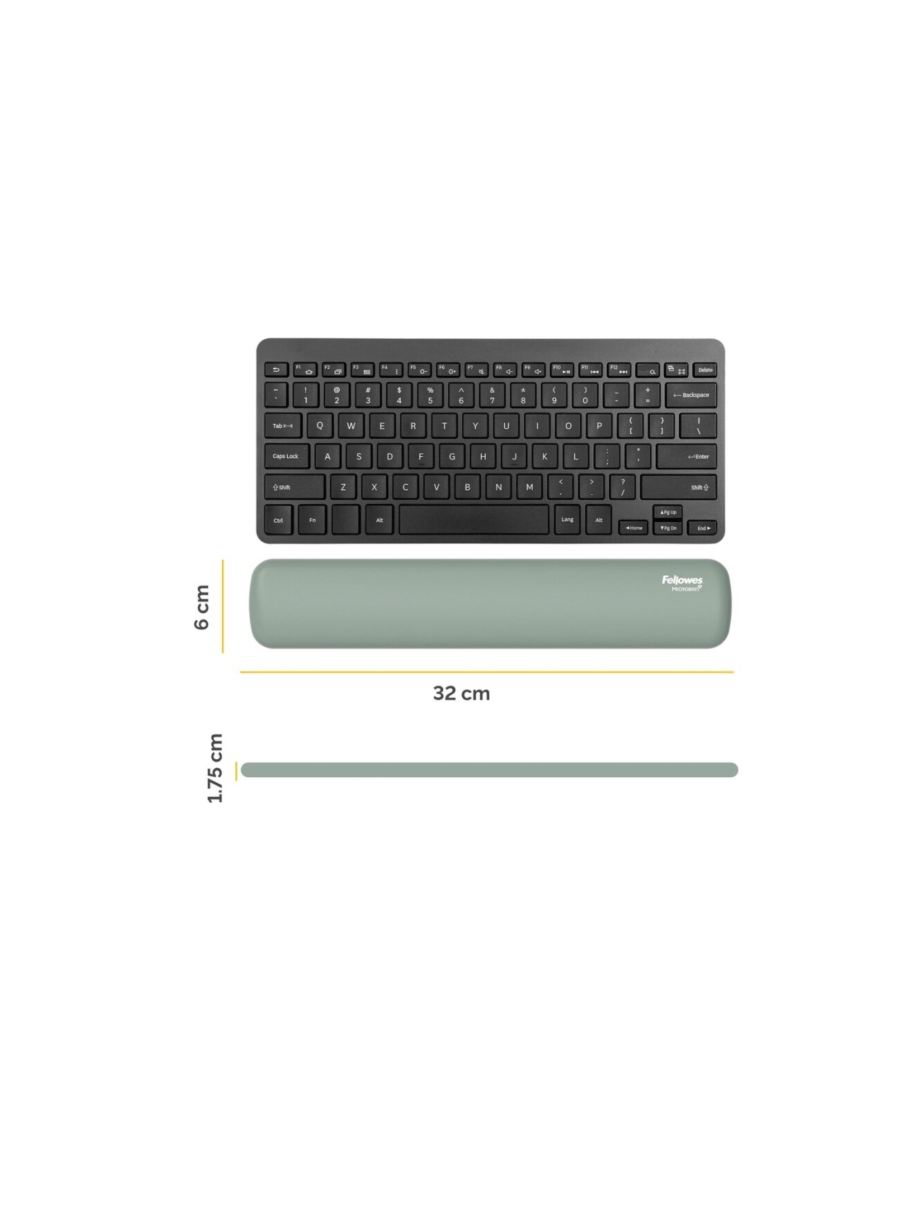 Fellowes | Breyta Compact Keyboard (TKL) Wrist Rest | Sage 1 Fellowes | Breyta Compact Keyboard (TKL) Wrist Rest | Sage 1