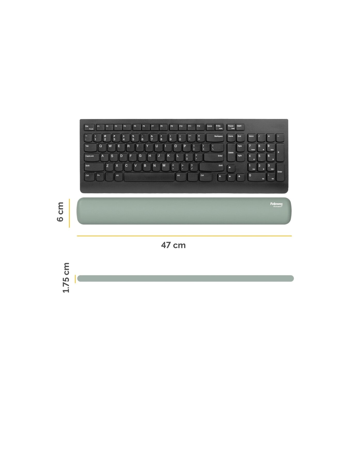Fellowes | Breyta Keyboard Wrist Rest | Sage 1