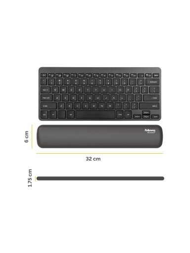 Fellowes | Breyta Compact Keyboard (TKL) Wrist Rest | Black Fellowes | Breyta Compact Keyboard (TKL) Wrist Rest | Black