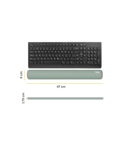Fellowes | Breyta Keyboard Wrist Rest | Sage Fellowes | Breyta Keyboard Wrist Rest | Sage