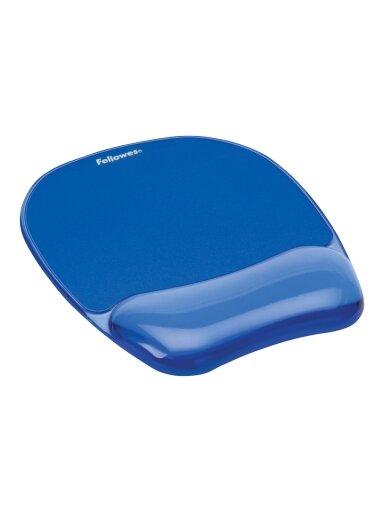 Fellowes | Mouse pad with wrist support CRYSTAL | Mouse pad with wrist pillow | 230 x 202 x 32 mm | Blue Fellowes | Mouse pad with wrist support CRYSTAL | Mouse pad with wrist pillow | 230 x 202 x 32 mm | Blue