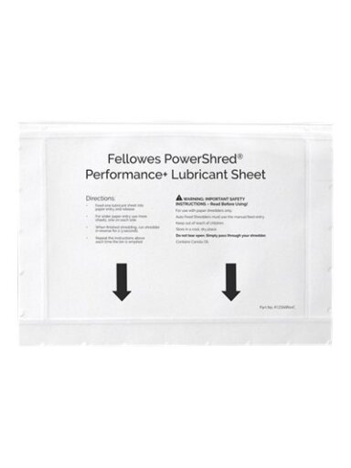 Fellowes | Shredder oil sheets 10 pcs | 4025601 | Easy to use no spills and no mess; Improves your shredders performance by keeping the cutters lubricated Fellowes | Shredder oil sheets 10 pcs | 4025601 | Easy to use no spills and no mess; Improves your shredders performance by keeping the cutters lubricated