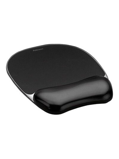 Fellowes | Mouse pad with wrist support CRYSTAL | Mouse pad with wrist pillow | 202 x 235 x 25  mm | Black