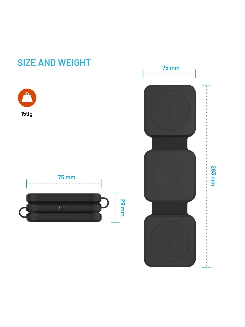 Fixed | Wireless Foldable Charger 3in1 Flex for Samsung | FIXFLE-SA-BK | Black 5 Fixed | Wireless Foldable Charger 3in1 Flex for Samsung | FIXFLE-SA-BK | Black 5