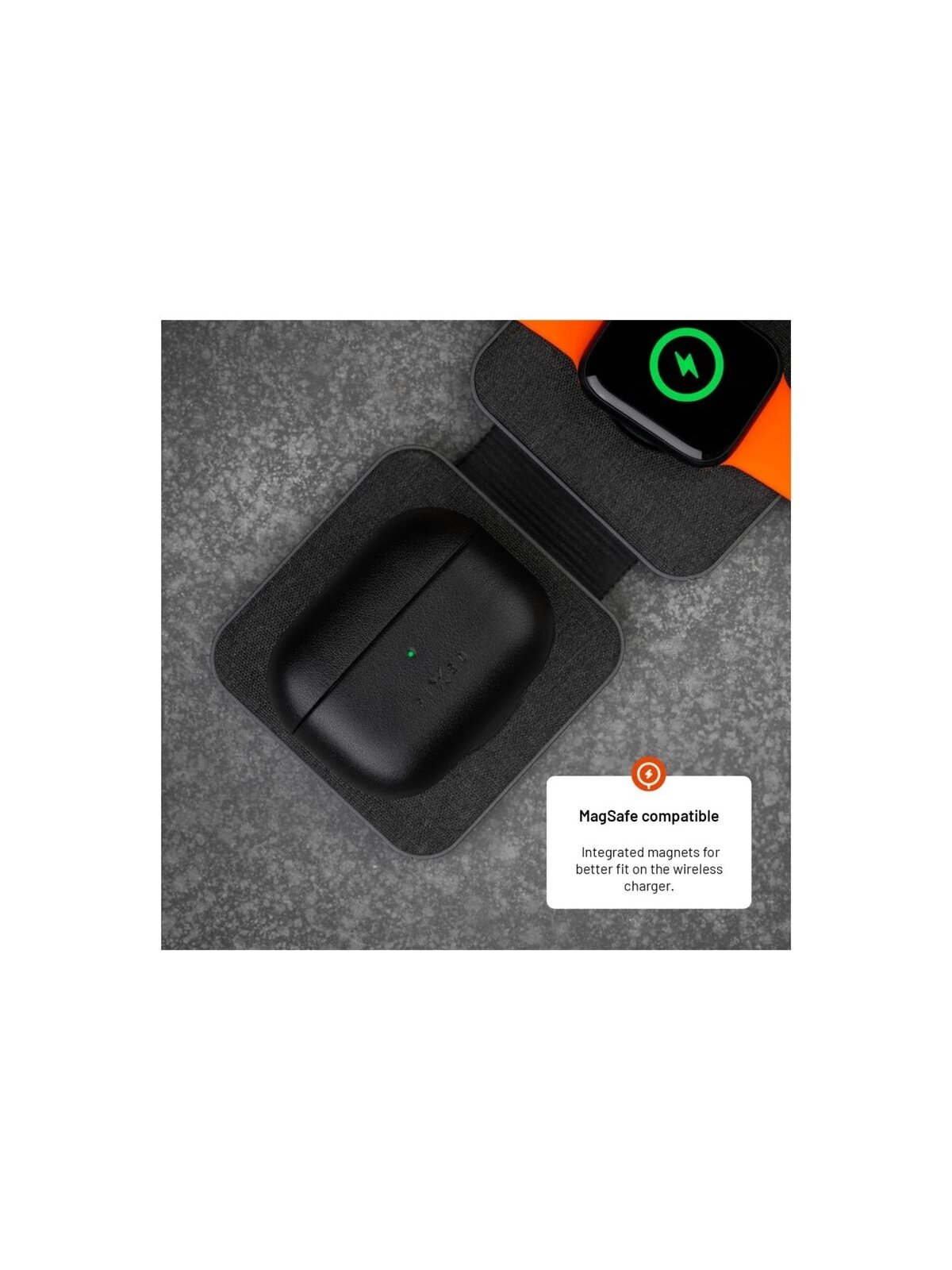 Fixed | Earbuds Case with MagSafe Support | Apple AirPods Pro 2/Pro 2 (USB-C) | Black | Leather 5