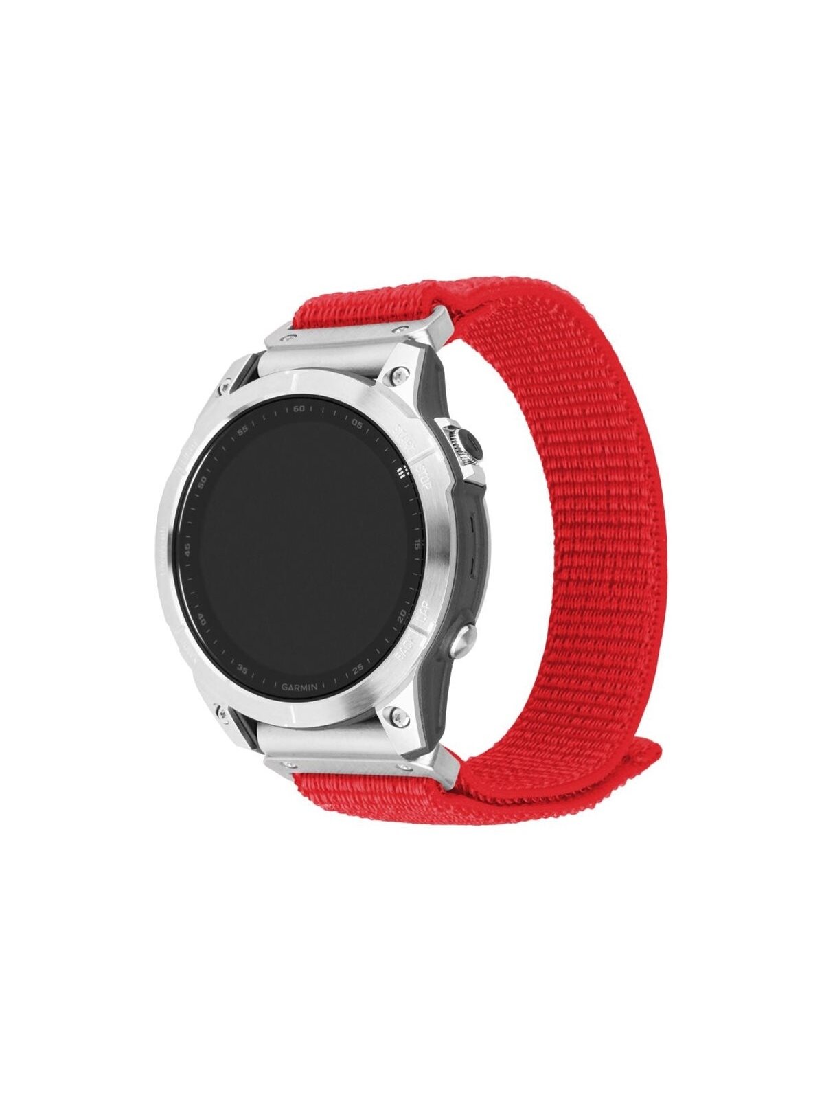 Fixed | Sporty Strap for Garmin QuickFit 22mm | 160-210 mm | Red | Nylon