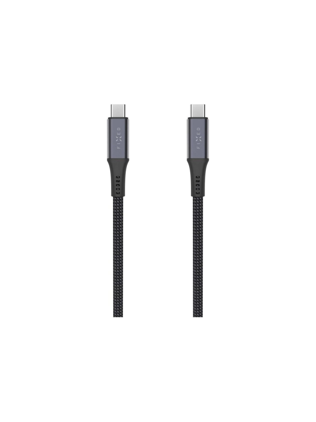 Fixed Braided Cable USB-C/USB-C, 2m, USB4 gen2 20Gbps, 4K 60Hz, 240W | FIXDBP-CC2-GR