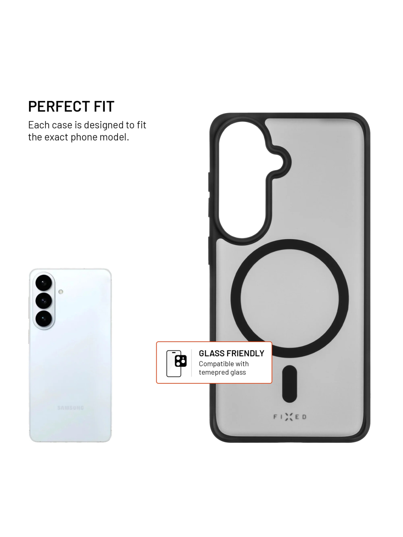 Fixed MagMisty | Back cover | Samsung | Galaxy S26 | Polycarbonate/TPU | Black 1 Fixed MagMisty | Back cover | Samsung | Galaxy S26 | Polycarbonate/TPU | Black 1