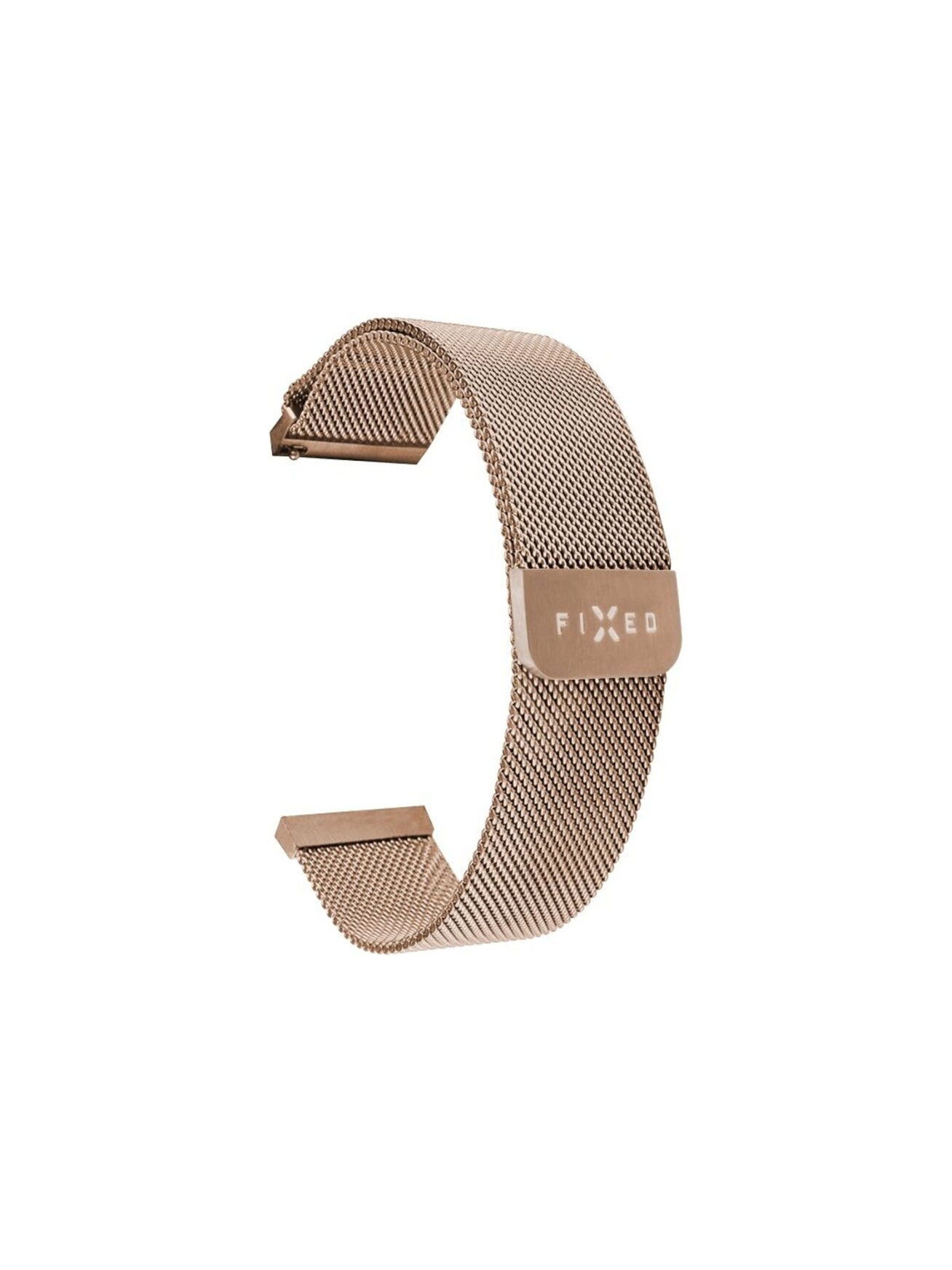 Fixed | Mesh Strap with Quick Release, 18mm, Stainless Steel Mesh Strap for Smartwatch | Gold Fixed | Mesh Strap with Quick Release, 18mm, Stainless Steel Mesh Strap for Smartwatch | Gold
