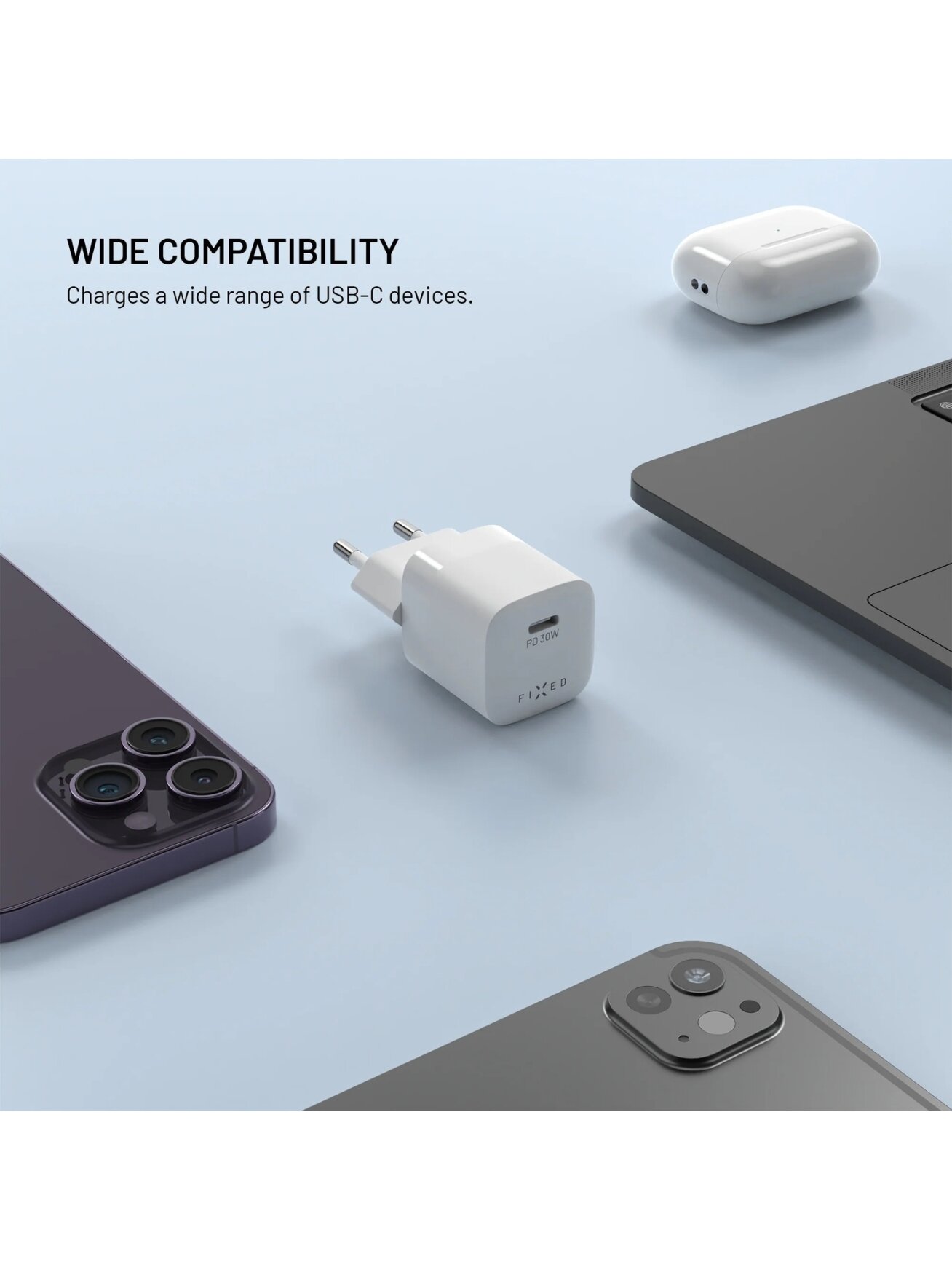 Fixed Mini USB-C GaN Charger 30W 1